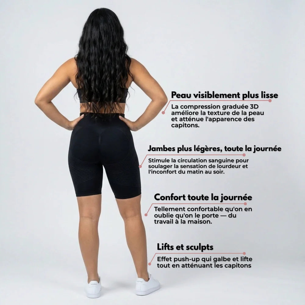 Legging Short 3D Viazee – Redéfinissez votre silhouette sans effort